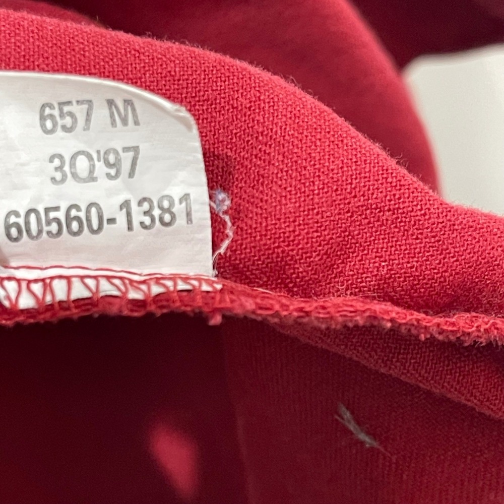 Vintage Levi's Mens Button Down XL Red 90s Red Tab Twill Workwear Classic 1997 - Picture 3 of 5